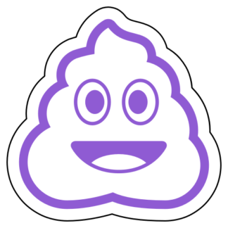 Pile Of Poo Emoji Sticker (Lavender)